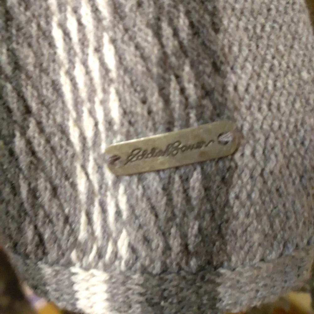 Eddie Bauer Cotton/Wool Blend Fringe Poncho Sweater (M/L) - Picture 5 of 6